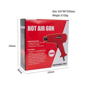 EU US 220V profesional <span class=keywords><strong>1500W</strong></span> <span class=keywords><strong>pistola</strong></span> <span class=keywords><strong>de</strong></span> <span class=keywords><strong>calor</strong></span> <span class=keywords><strong>de</strong></span> aire caliente eléctrica <span class=keywords><strong>de</strong></span> alta potencia para película automática temperatura ajustable soplador <span class=keywords><strong>de</strong></span> aire caliente - Product Image 5