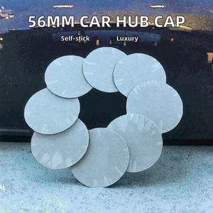 Autocollant de capuchon de moyeu de roue de luxe en métal auto-adhésif de 56 mm pour Audi, Mercedes et autres - Product Image 2