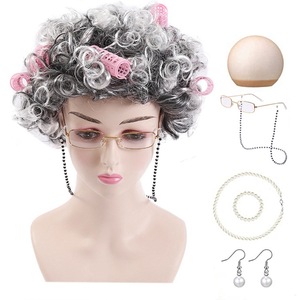 7 unids/set abuela anciana vestido conjunto abuela <span class=keywords><strong>disfraz</strong></span> peluca adulto chico Halloween mascarada Cosplay fiesta <span class=keywords><strong>bruja</strong></span> decoración evento - Product Image 5