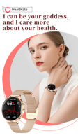 I220 Damen-Smartwatch zum Anrufen und Tätigen von Anrufen, 1,27-Zoll-Fitness-Tracker, Herzfrequenz-, Schlaf- und Blutsauerstoff-Monitor ODM