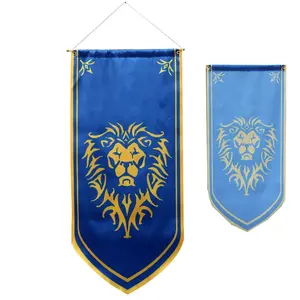 Alleanza leone e orda 130x57cm bandiera Cosplay grande bandiera del mondo del gioco di film di guerra striscione realizzato in tessuto resistente - Product Image 5