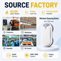 Robot nettoyeur de vitres électrique automatique avec télécommande et double pulvérisation d'eau pour les bureaux, les foyers et les fenêtres extérieures - Emballage personnalisé