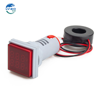 LVBO Meter Voltmeter MINI AC, alat ukur voltase tampilan Digital LED kepala AD16
