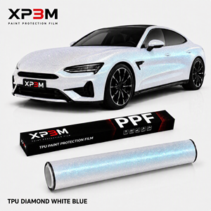 Film de protection de peinture XP3M TPU Diamond Blanc Bleu, film de protection de carrosserie auto-cicatrisant 7,5 mil - Product Image 1