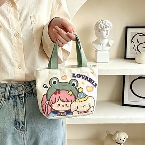 Bolsa de Lona Pequeña con Cierre de Cremallera, Diseño Reforzado, Logotipo Personalizado Disponible, Tamaño 27x22x6, Patrón de Dibujos Animados - Product Image 4