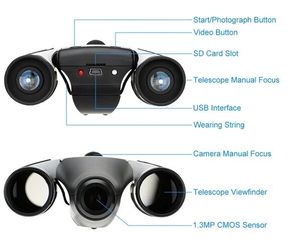 Binocolo per bambini DT08 fotocamera digitale videotelescopio per bambini macchina fotografica scoperta per bambini 10X binocolo digitale Mini Video telescopio regalo - Product Image 3