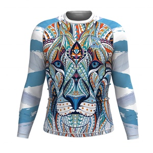 เสื้อรัดกล้ามเนื้อสำหรับผู้ชาย MMA BJJ คุณภาพสูงสำหรับการพิมพ์ลายแบบขายส่ง - Product Image 6