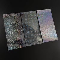Papier autocollant holographique, vinyle transparent auto-adhésif, film transparent imperméable arc-en-ciel, film de laminage à froid format A3 A4