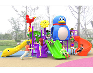 <span class=keywords><strong>Toboggan</strong></span> de jeu d'intérieur et d'extérieur Penguin <span class=keywords><strong>avec</strong></span> maison de jeu - Product Image 1