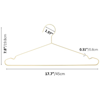 Cintres en acier inoxydable doré mat de qualité supérieure, cintres métalliques pour chemises et robes, porte-vêtements métallique pour vestes, pantalons et jupes