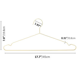 Cintres en acier inoxydable doré mat de qualité supérieure, cintres métalliques pour chemises et robes, porte-vêtements métallique pour vestes, pantalons et jupes - Product Image 2