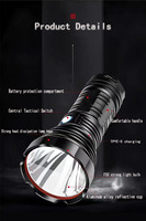 Haute qualité pas cher 18650 batterie au lithium torche lumière forte lampe de poche led rechargeable