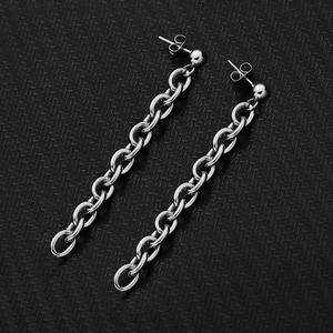 Boucles d'oreilles glamour pour femmes en acier inoxydable, couleur or, cercle, bijoux de haute qualité - Product Image 6