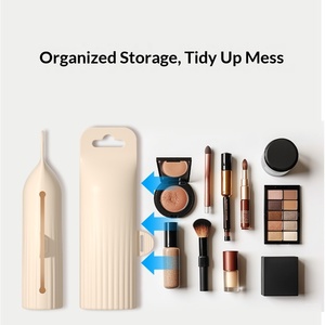 Sac de maquillage en silicone le plus vendu, avec fermeture à bouton, anti-poussière, pour pinceaux de maquillage et papeterie, peut être accroché - Product Image 3