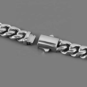 Collar de Cadena Cubana de Acero Inoxidable con Baño de Titanio, Cadenas de Alta Calidad, Ancho de 6/8/10/12/14 mm - Product Image 6