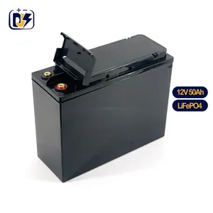 Bateria de íon de lítio 50ah 12v, embalagem de bateria solar 150amp para acampamento e descarga máxima lifepo4