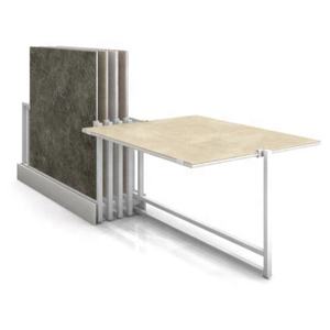 Présentoir en céramique de pierre de marbre se tient le support d'affichage de tuiles de secousse en métal tournant le support d'affichage coulissant de tuile pour la tuile - Product Image 4