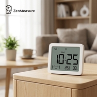 ZenMeasure Hochpräziser Kabelloser Temperatur- und Feuchtigkeitsmonitor mit Alarm LCD-Anzeige Digitales Thermometer