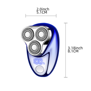 Men's Portable Stainless Steel Magnetic Body Hair Trimmer Three Blades USB Rotary <b>Shaver</b> for Household Use Triple Blade - Product Image 4