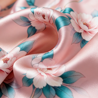 Châle en Soie de Mûrier 100% Satin Personnalisable, Nouvelle Collection Printemps-Été 2026, Grand Imprimé Pivoine, Faible MOQ, Option Boîte Cadeau