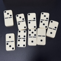 Lot de 28 dominos en mélamine, jeu de société classique de poche, sans logo (personnalisation en résine prise en charge)
