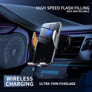 Meilleure vente livraison directe <span class=keywords><strong>chargeur</strong></span> sans fil de voiture Ultra mince verrouillage automatique détection infrarouge une main support de téléphone personnalisé - Product Image 4