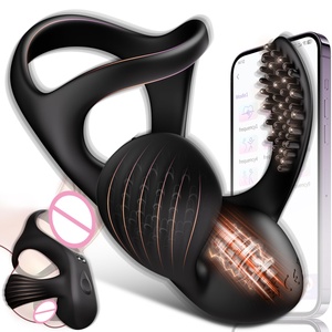 Hot Supplier New Silicone Telescopic Prostate Massager Delay Ejaculation <b>Vibrating</b> Sex Toy for Men - Product Image 1