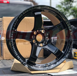 Nouvelles jantes forgées en alliage d'aluminium 6061-T6 RCSR NISMO LMGT4 <span class=keywords><strong>NOIR</strong></span> BRILLANT, PCD 114,3 mm, finition noire, design concave, 20 mm - Product Image 5