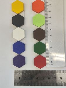 Tessere da <span class=keywords><strong>Gioco</strong></span> in Legno Multicolore a Forma di Cuore/Foglia/Cilindro/Stella/Pesce/Mela/Umano per Giochi da Tavolo ed Educativi - Product Image 3