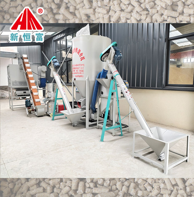 1T/H Complete Factory Price Cheap Small  Farm Use Poultry Birds Feed Pellet Production Line