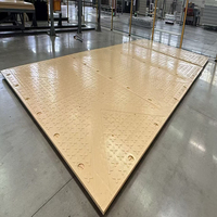 Tapis de route flottants en PE pour voies temporaires très résistantes, plateforme de travail stable dans des conditions de sol humide extrêmement souple