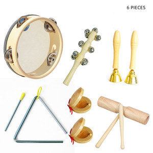 Marteau à <span class=keywords><strong>percussion</strong></span> Orff de jardin d'enfants, jeu d'instruments de <span class=keywords><strong>percussion</strong></span>, castagnettes en bois, triangle pour enfants, jouet en fer, baril à double son - Product Image 4