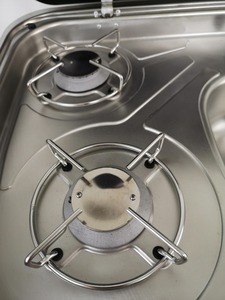 Combo de Fregadero y Estufa para Caravana CAPEXRV con Tapa de Vidrio Templado, 2 Quemadores Integrados para Autocaravana, Cámper, Barco, Yate - Product Image 5