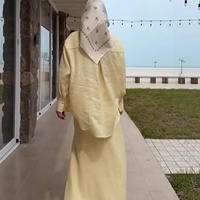 Ensemble élégant d'été 2026 : Robe longue à manches douces et confortable, ensemble ample, Abaya musulmane