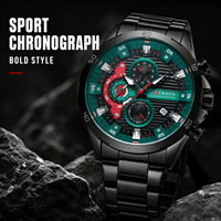 Montre à quartz pour homme en acier inoxydable, étanche, style sport et antique, cadran à motif de pièce de monnaie avec date et trois aiguilles