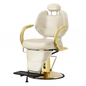 Fauteuil de barbier pour hommes entièrement inclinable à 360° °   Fauteuil pivotant réglable en hauteur avec repose-pieds pour salon et institut de beauté - Product Image 2