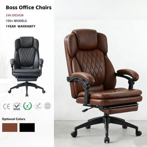 Silla Ergonómica de Oficina para el Hogar de Alta Gama, en Cuero PU, con Masaje, Altura Ajustable, Reposabrazos Reclinables, Elevación, Plegable de Aluminio - Product Image 1