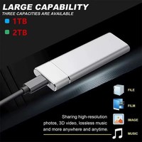 Disque dur externe SSD M.2 Taifast, portable, USB 3.0, avec capacité de 1 To à 4 To, pour ordinateur portable, USB 3.0, alliage d'aluminium, USB PLUS Ssd Ngff