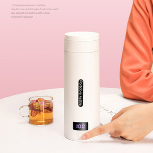 Portable Kettles Cup 500ml 220v <b>Tea</b> Coffee Kettle Travel Boil Water KeepWarm Kitchen Appliances <b>Thermo</b> Off Water Boiler Double - Product Image 1