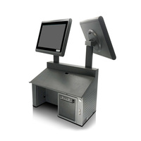 Penjualan Langsung Pabrik China Sistem POS Kapasitif Layar Ganda ABS Windows 7/10 Printer Thermal 58mm NFC Bluetooth Metal
