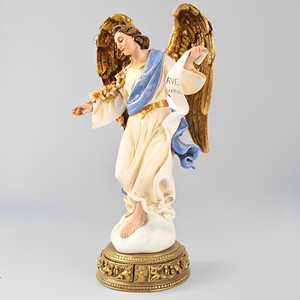 Estatua de San <span class=keywords><strong>Gabriel</strong></span> Arcángel Cristiano de Resina Religiosa Católica, Pintada a Mano, Estilo Navideño, Modelo Coleccionable de Arte - Product Image 4