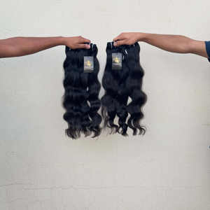 Paquets brésiliens de tissage de cheveux raides bouclés, fournisseurs de cheveux humains de temple indien bouclés bruts ondulés bruts - Product Image 2