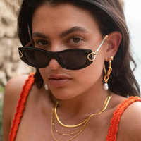 Lunettes de soleil ovales sexy pour femmes, nouvelle mode 2026, motif léopard marron, design de luxe, monture métallique, style rétro, verres colorés