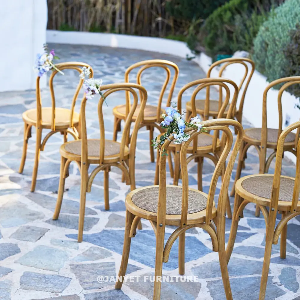 Sedie Thonet per matrimoni in legno curvato da pranzo per eventi in stile rustico all'ingrosso