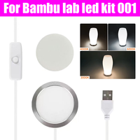 Untuk Kit Lampu LED Bambu Lab Circle 3D Printed LED Night Light Model Komponen MH001 Maker Treasure Toy Printer Parts