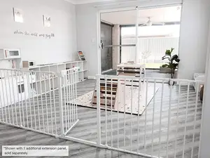 Obral besar kualitas tinggi Playpen gerbang lipat bayi, gerbang hewan peliharaan untuk pintu tangga kembali otomatis Mayfair 3 in 1 play-pen 6 Panel Gate,