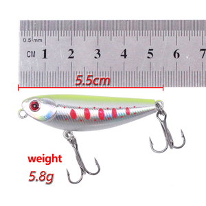 Macro Surface Road Subhard plástico duro Mini lápiz señuelo cebo 5,5 cm/5,8g lápiz flotante incorporado anillo señuelo de cuentas - Product Image 3