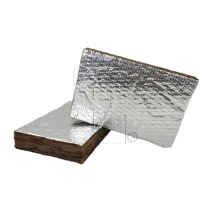 棕色生态玻璃纤维羊毛隔热板玻璃棉铝箔隔热
