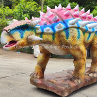 Simüle Edilmiş Dinozor Modeli, İnteraktif Robot Olarak El Yapımı Büyük Animatronik Ankylosaurus, Açık Hava Parkları İçin Sergi Amaçlı Bir Ürün