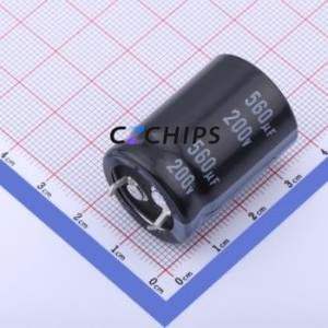 LGG2D561MELZ30 <b>Snap</b>-in Aluminum Electrolytic Capacitor Through hole Component (THT),D22xL30mm 560uF 20% 200V 10mm - Product Image 1